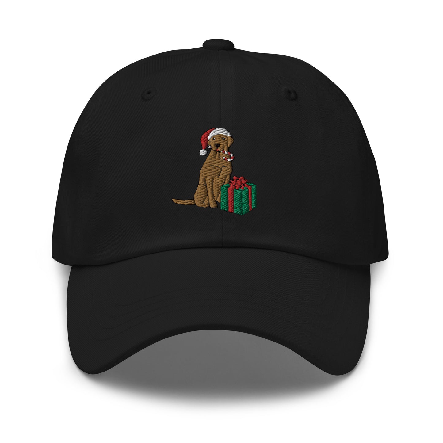 Yellow lab Christmas Embroidered Baseball Cap