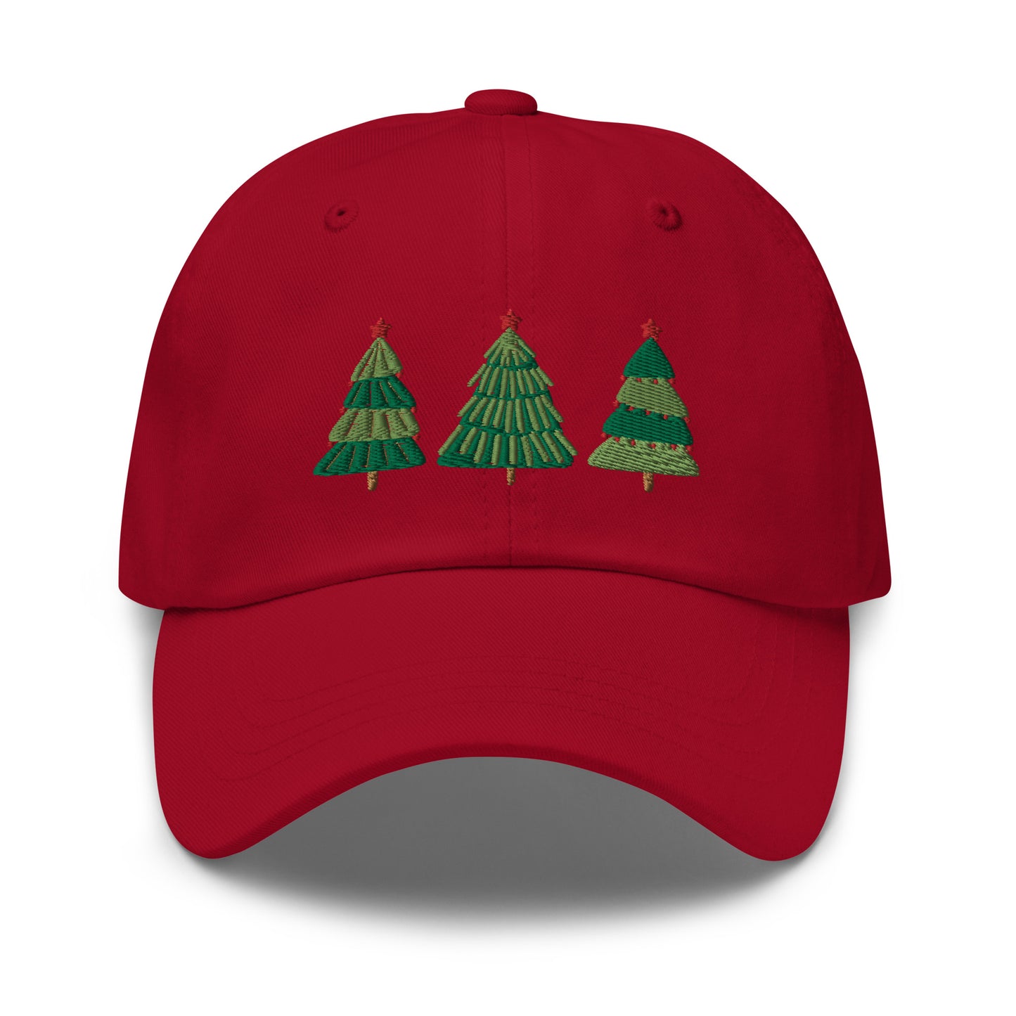 Christmas Tree Embroidered Baseball Cap