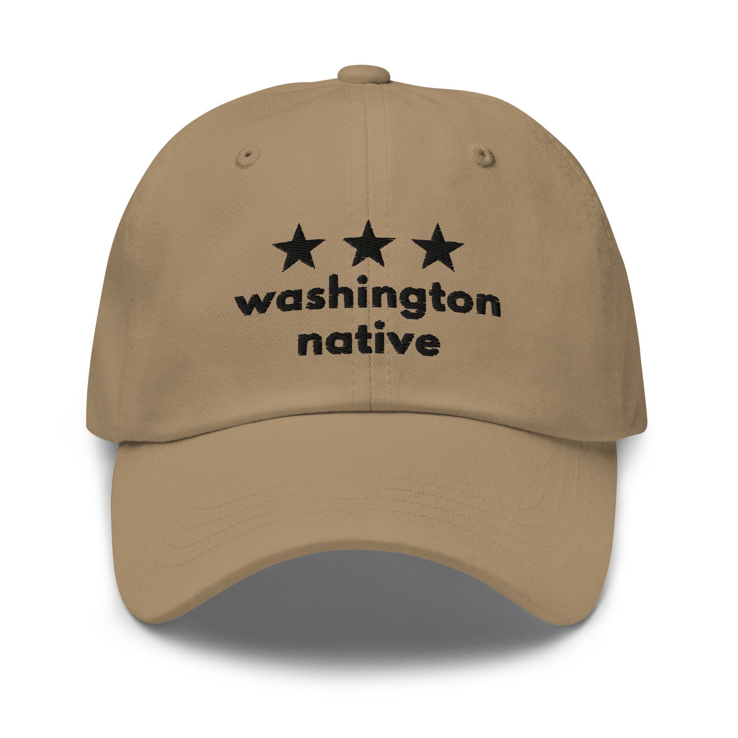 Washignton Native Black Embroidery Baseball Cap