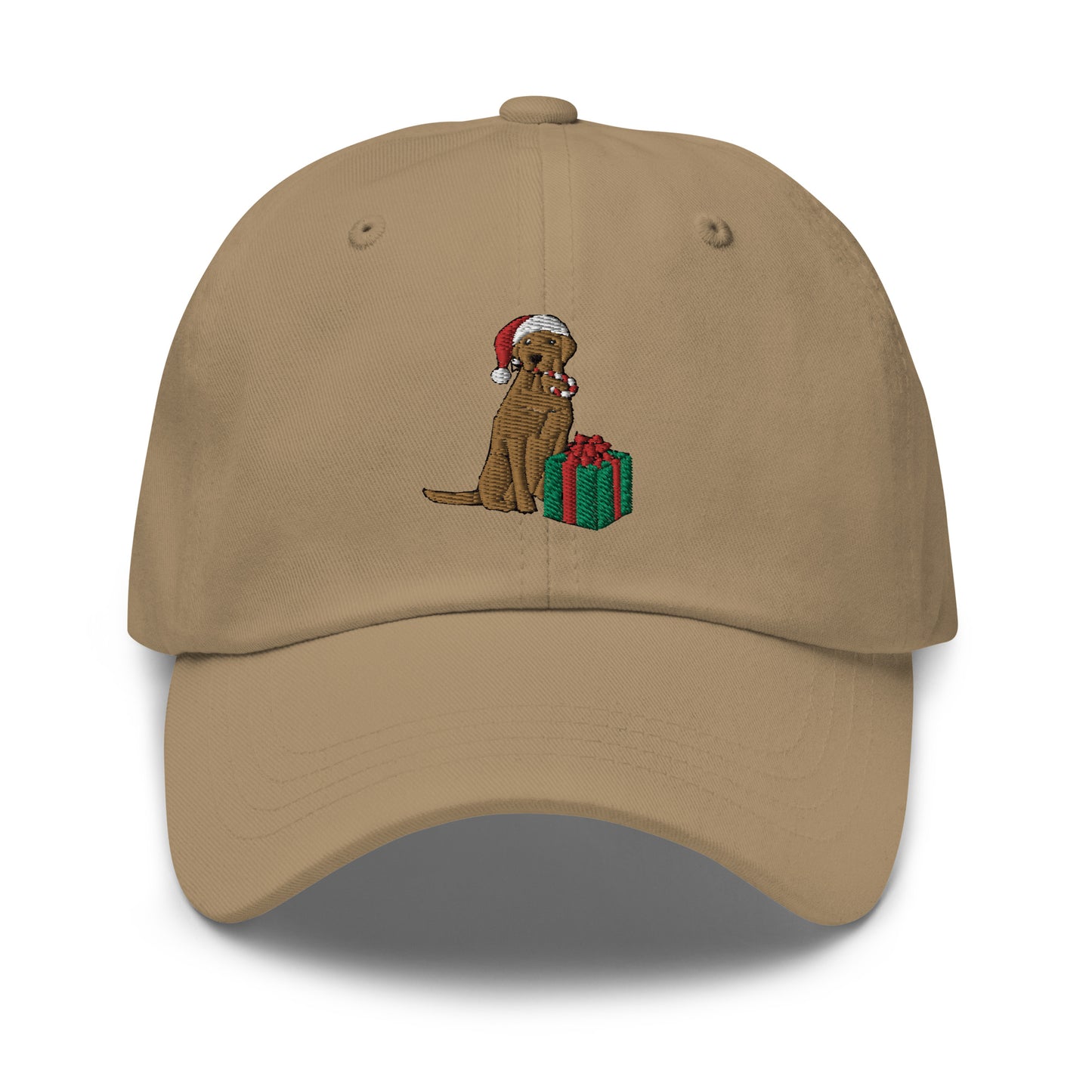 Yellow lab Christmas Embroidered Baseball Cap