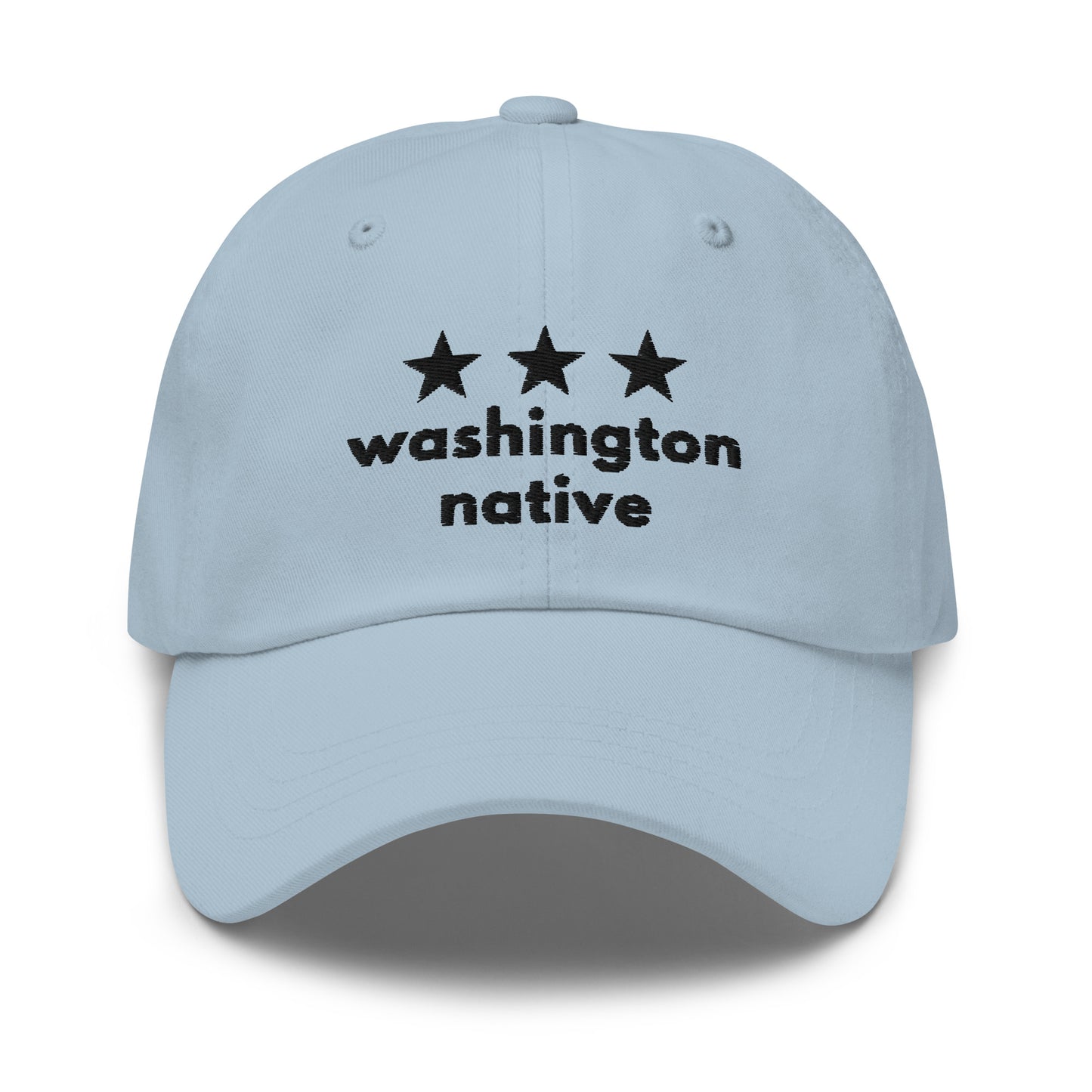 Washignton Native Black Embroidery Baseball Cap