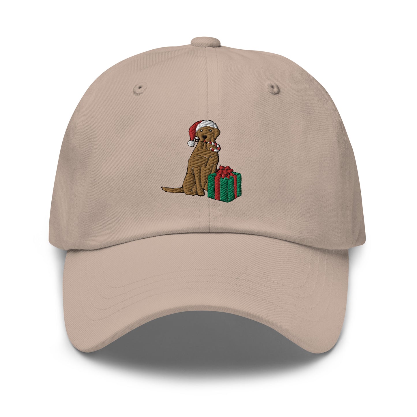 Yellow lab Christmas Embroidered Baseball Cap