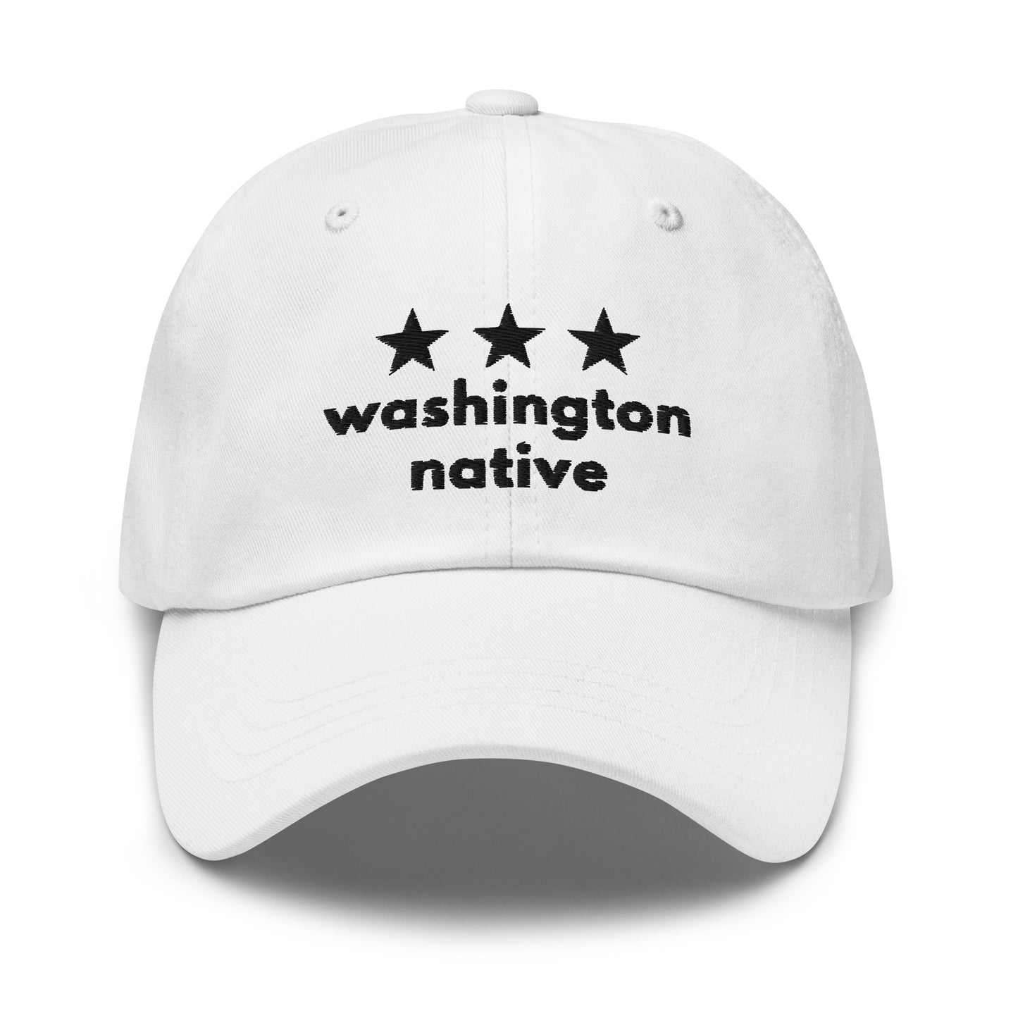 Washignton Native Black Embroidery Baseball Cap