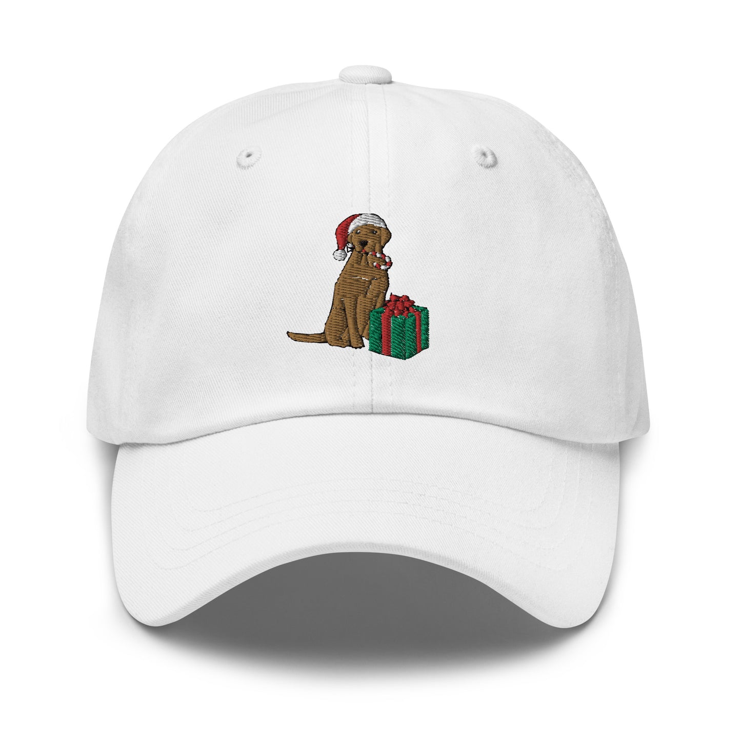 Yellow lab Christmas Embroidered Baseball Cap