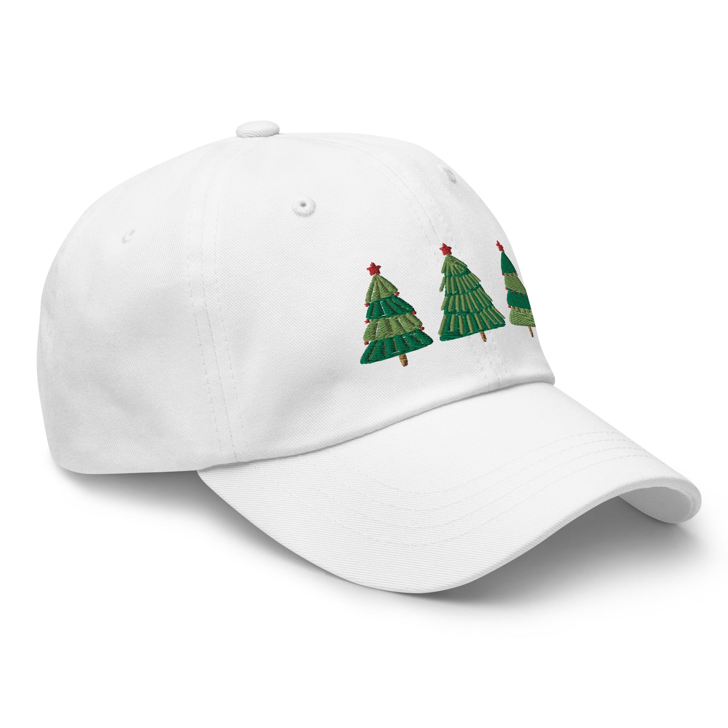 Christmas Tree Embroidered Baseball Cap