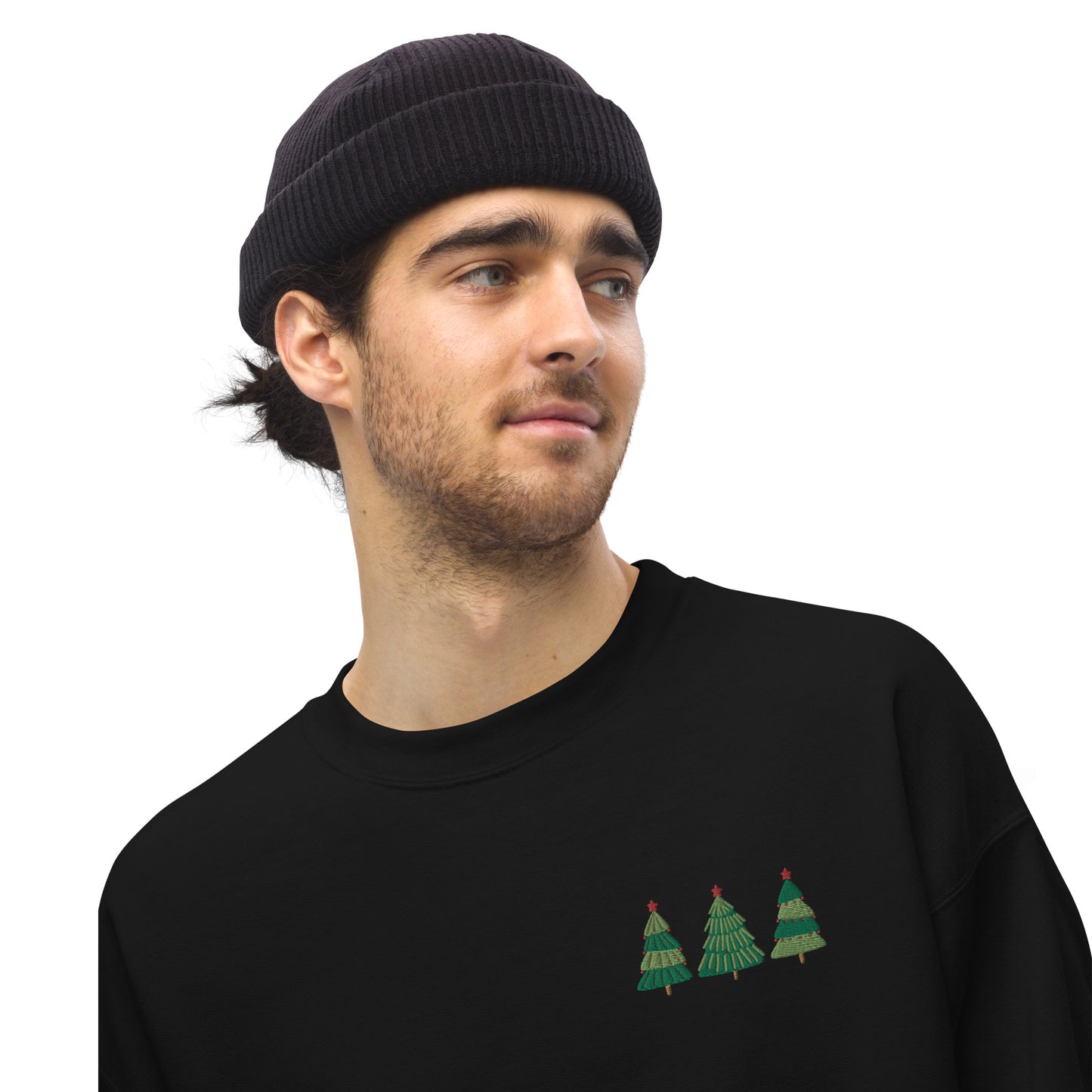 Christmas Tree Embroidered Unisex Sweatshirt