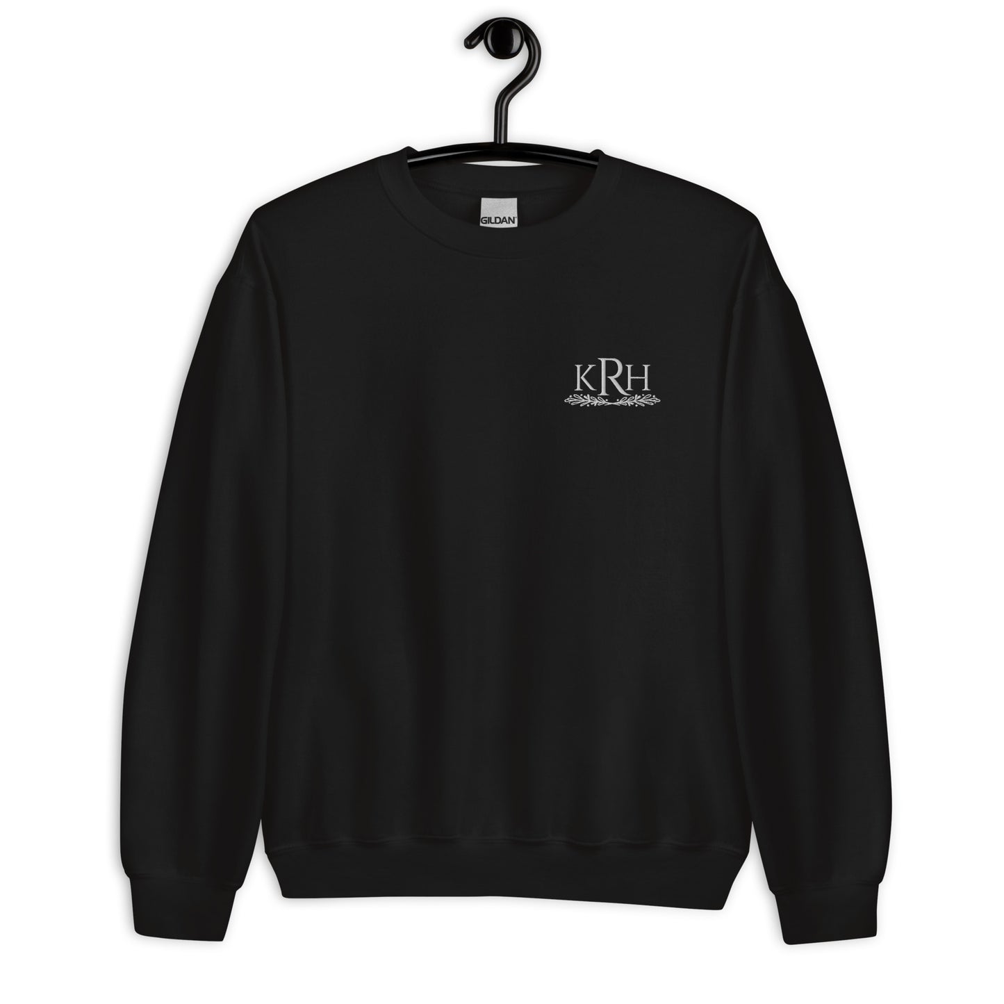 Leafy Monogram Embroidery Unisex Sweatshirt