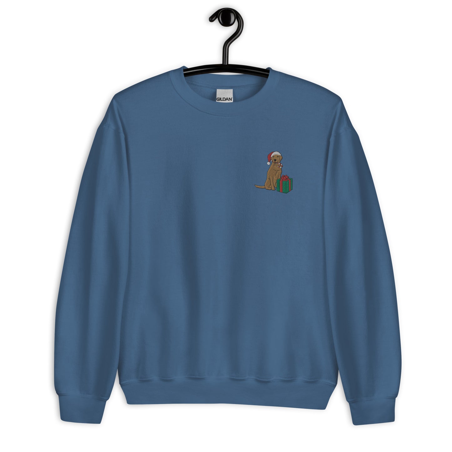 Yellow Lab Embroidered Christmas Unisex Sweatshirt