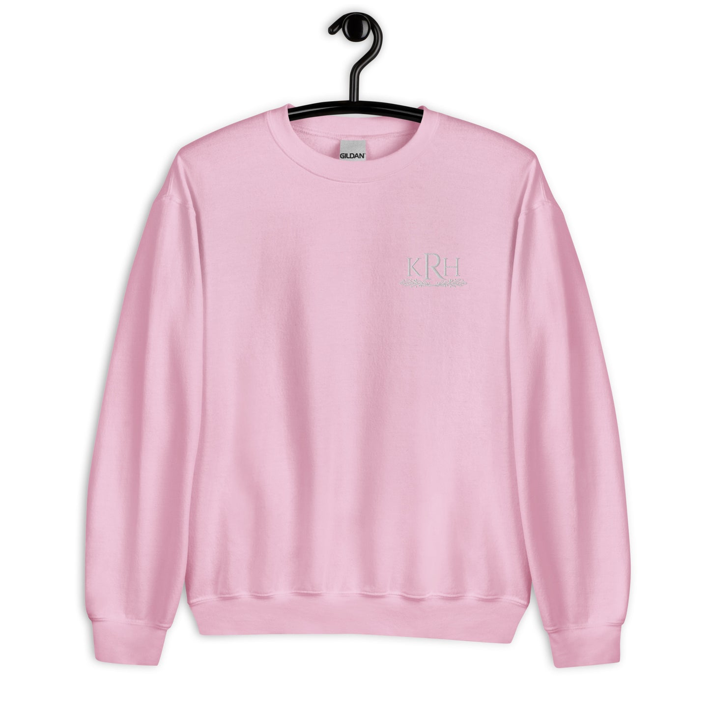 Leafy Monogram Embroidery Unisex Sweatshirt