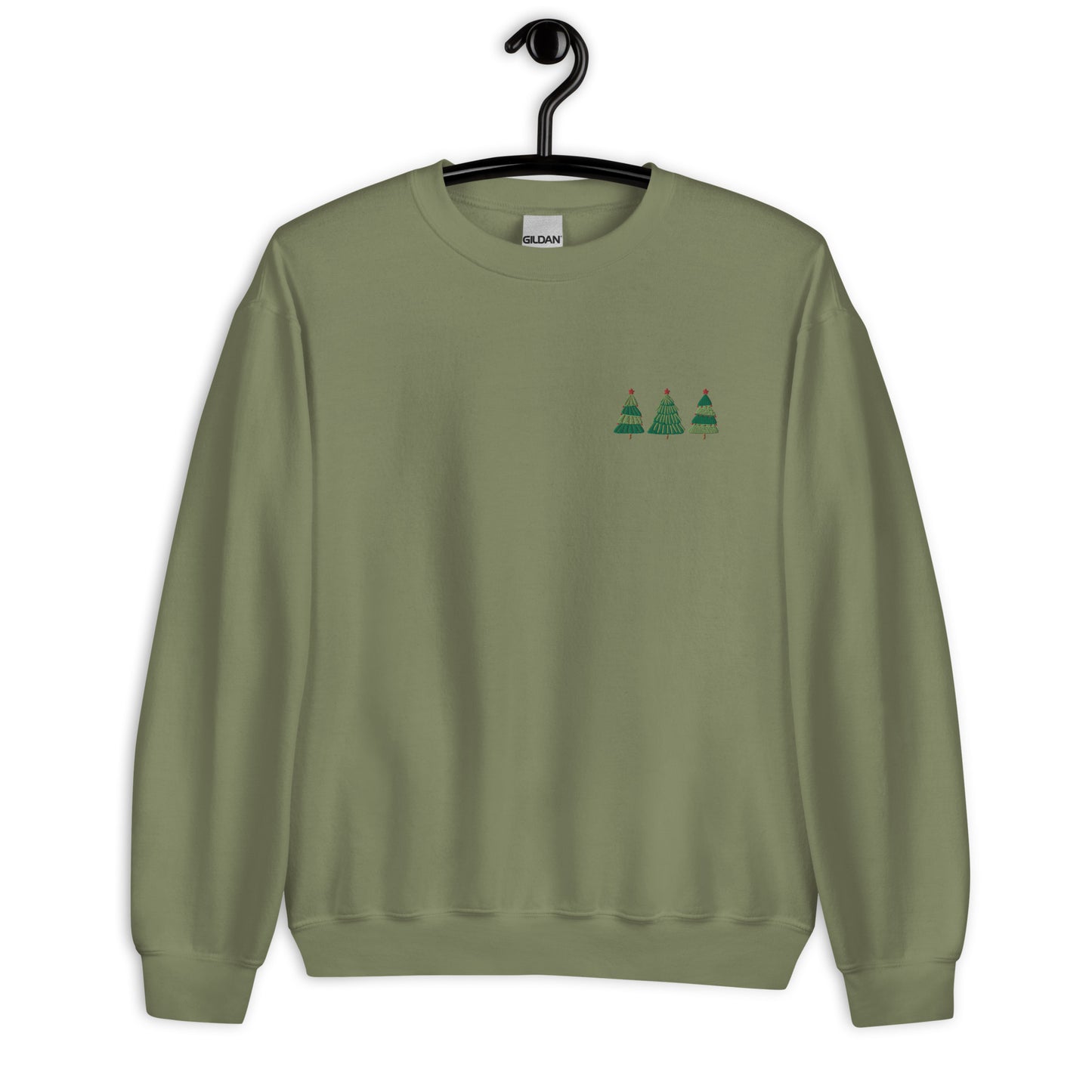 Christmas Tree Embroidered Unisex Sweatshirt