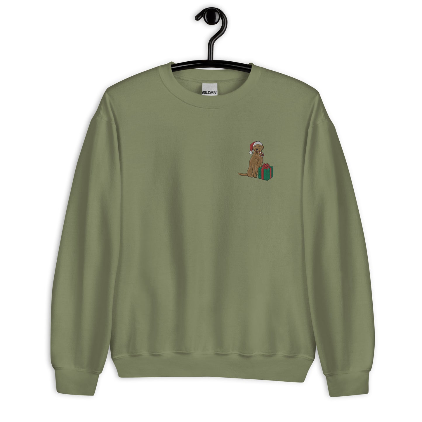 Yellow Lab Embroidered Christmas Unisex Sweatshirt