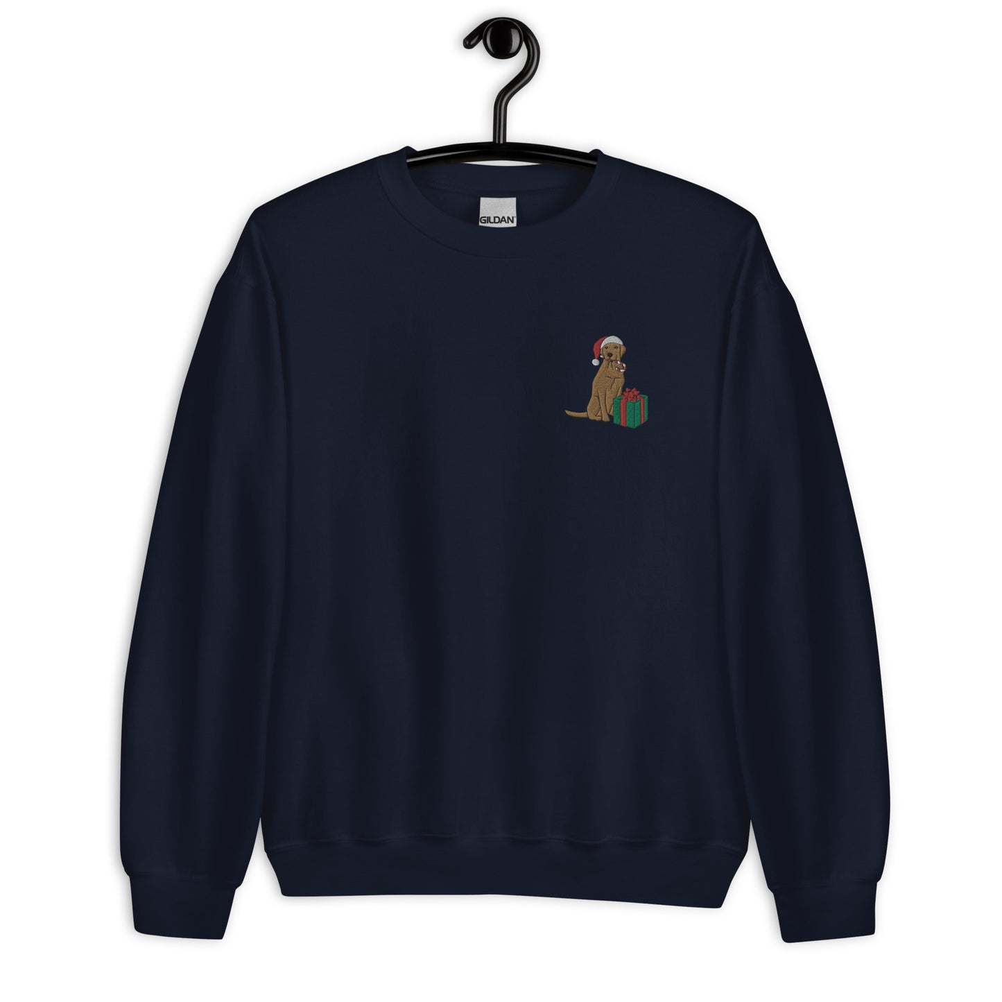 Yellow Lab Embroidered Christmas Unisex Sweatshirt