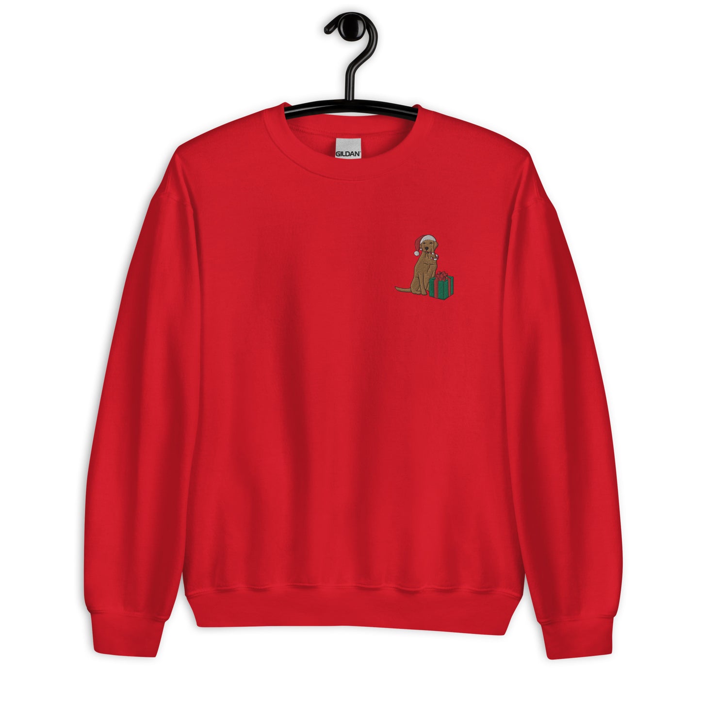 Yellow Lab Embroidered Christmas Unisex Sweatshirt