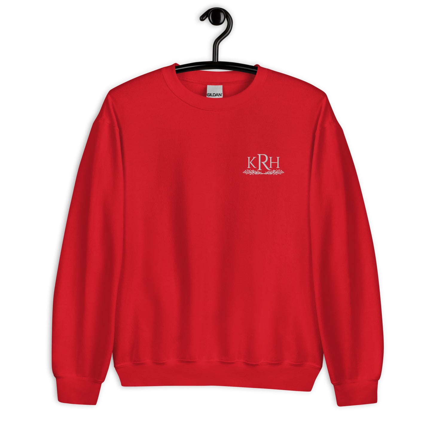 Leafy Monogram Embroidery Unisex Sweatshirt