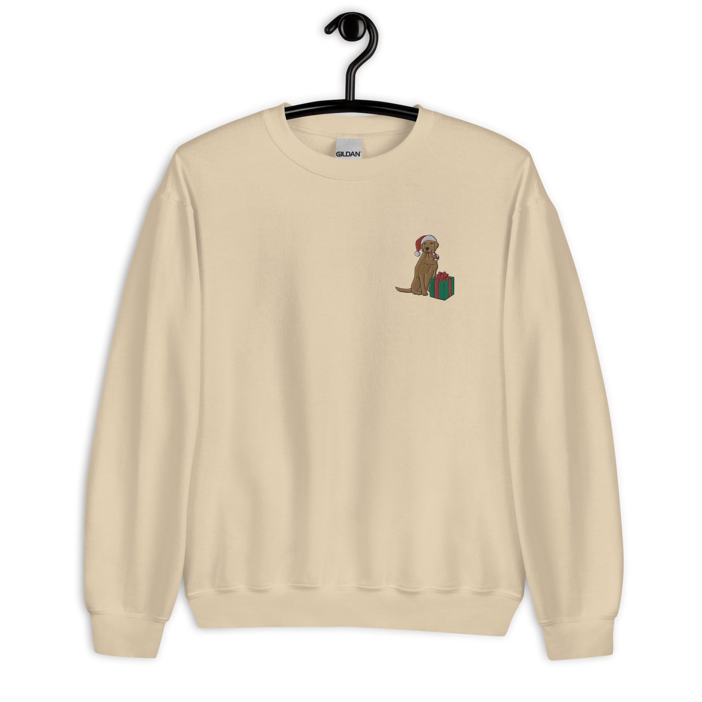 Yellow Lab Embroidered Christmas Unisex Sweatshirt