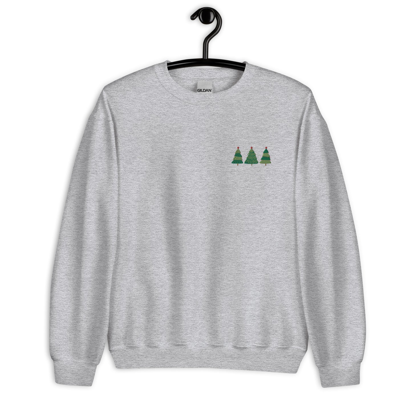 Christmas Tree Embroidered Unisex Sweatshirt