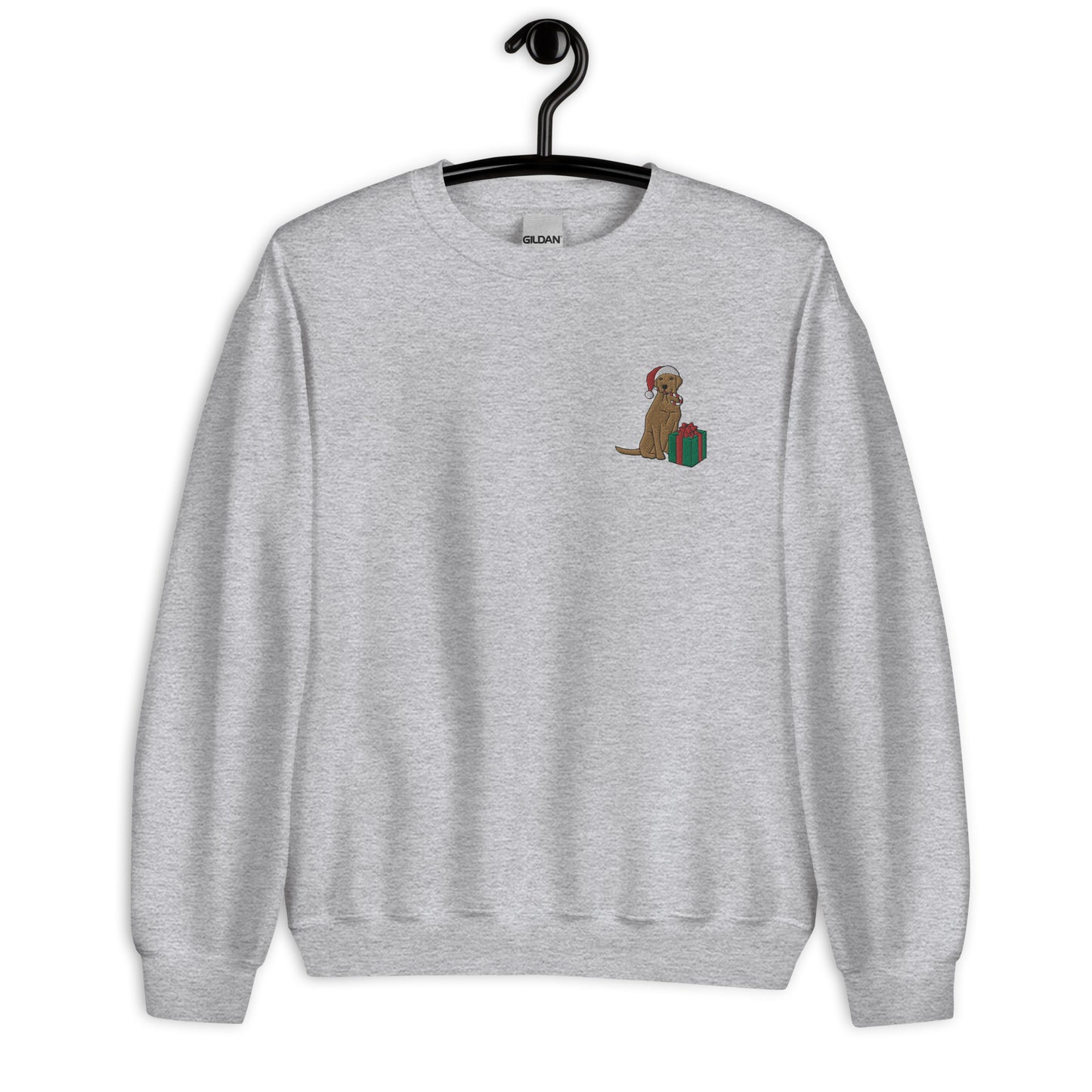 Yellow Lab Embroidered Christmas Unisex Sweatshirt