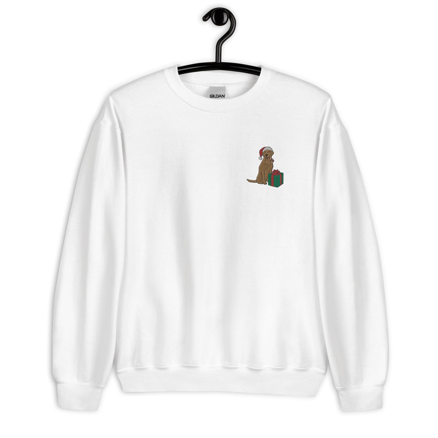 Yellow Lab Embroidered Christmas Unisex Sweatshirt