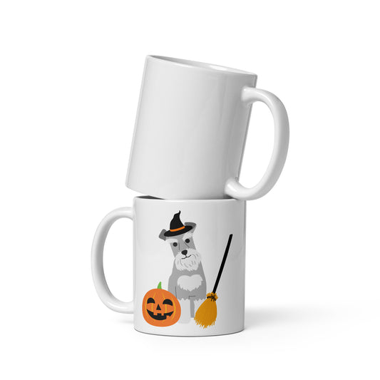 White glossy mug