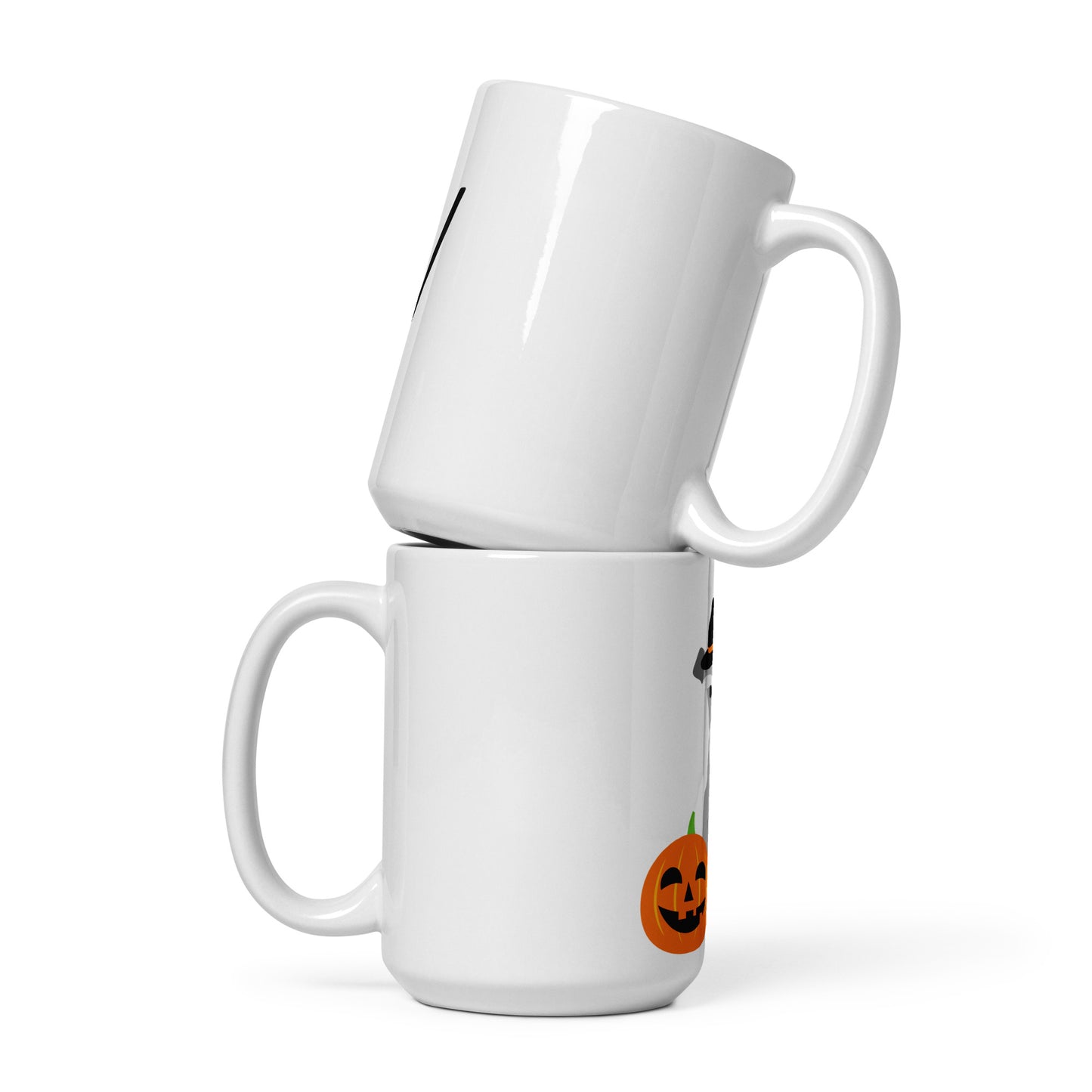 White glossy mug